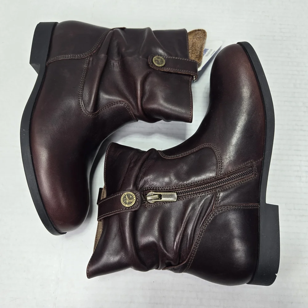Birkenstock Sarnia Espresso Leather Chelsea Ankle Boots Size EU 36 narrow US 5